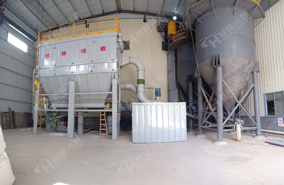 螢石粉設備超細磨粉機HCH980環輥超細磨粉機湖南某廠開機達6噸
